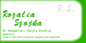 rozalia szojka business card